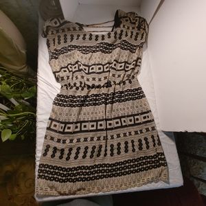 Ladies Dress Elastic Waist Fully Lined Size XL Black Embellishment